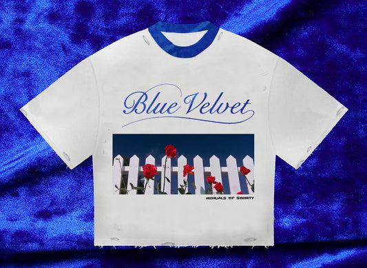 VELVET COLLARED WHITE SHIRT