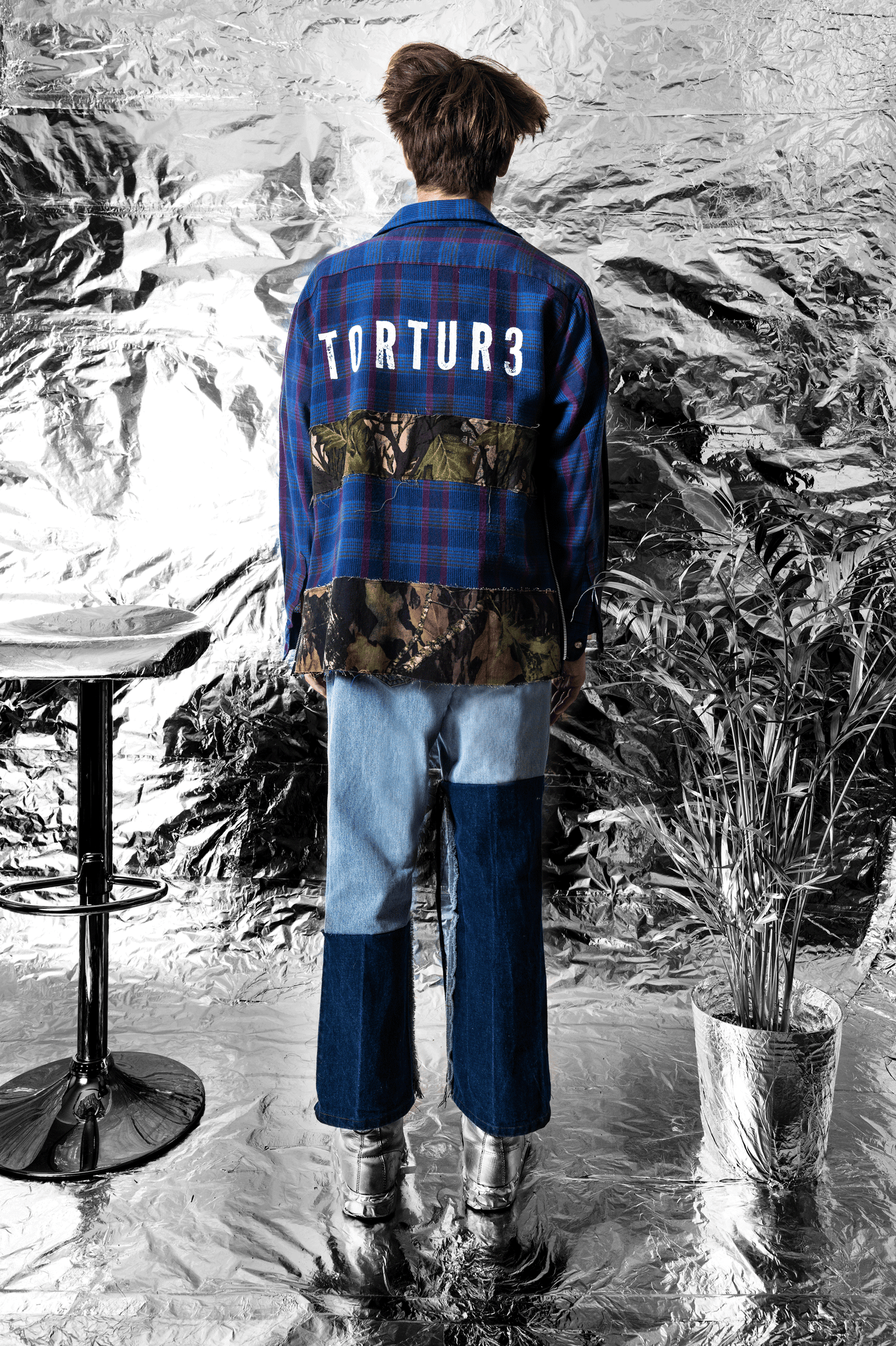 TORTUR3 Cut-Up Button Shirt