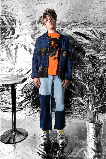 TORTUR3 Cut-Up Button Shirt