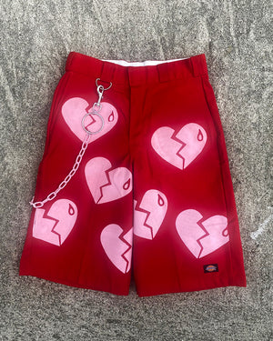 'Heartbreak Sindrome' Red Shorts